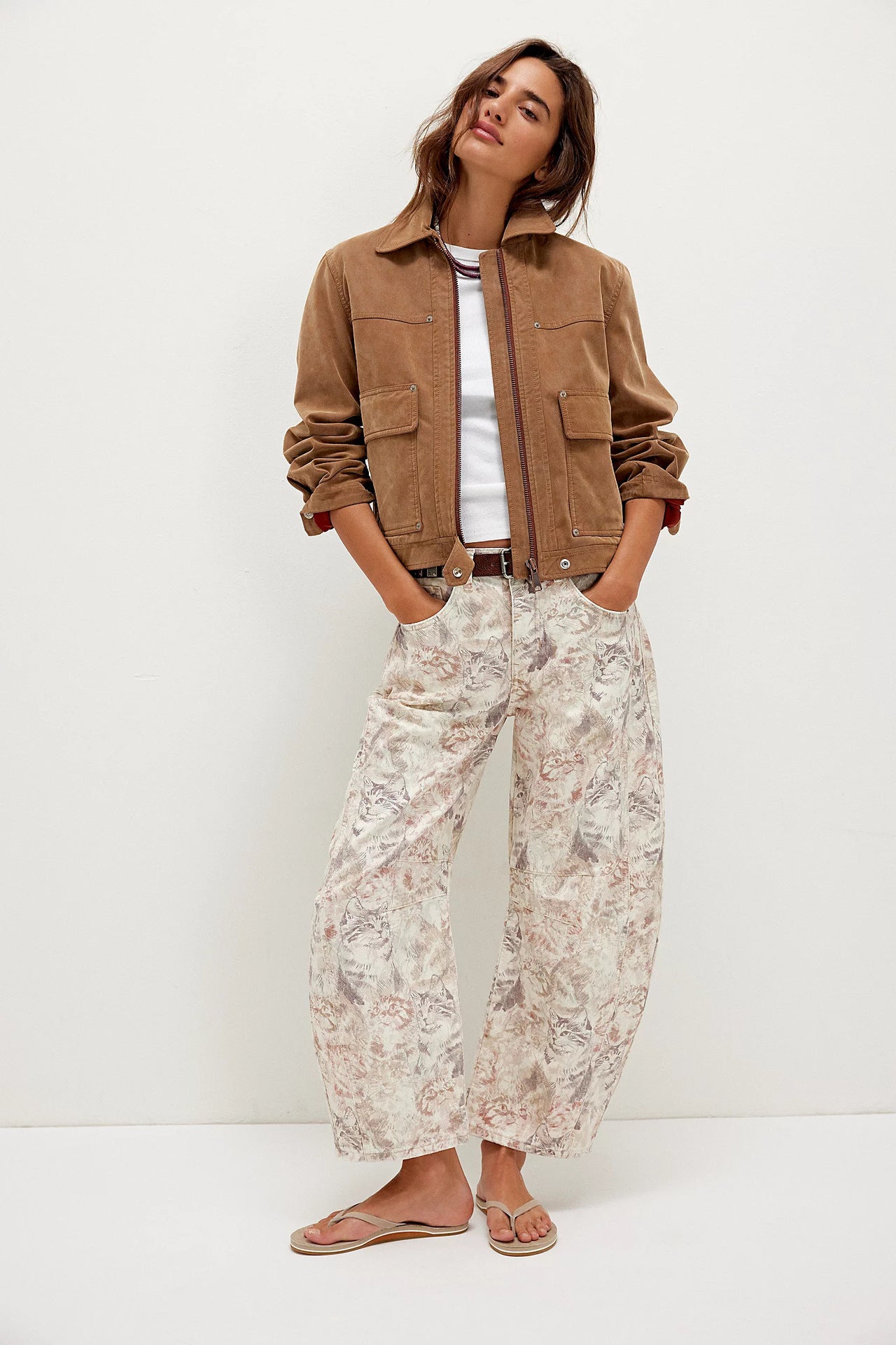 Women's New Fashion Joker Casual Loose Waist Tube Ladies Jeans