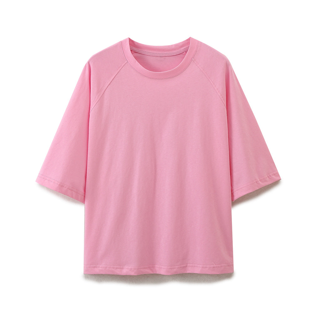 suit Women's 2 pieces double-sided fabric loose T-shirt+Jogging pants