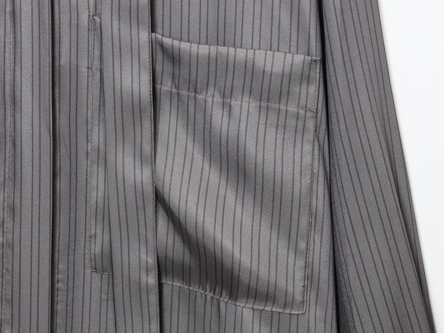 Women's new bow decoration casual striped shirt