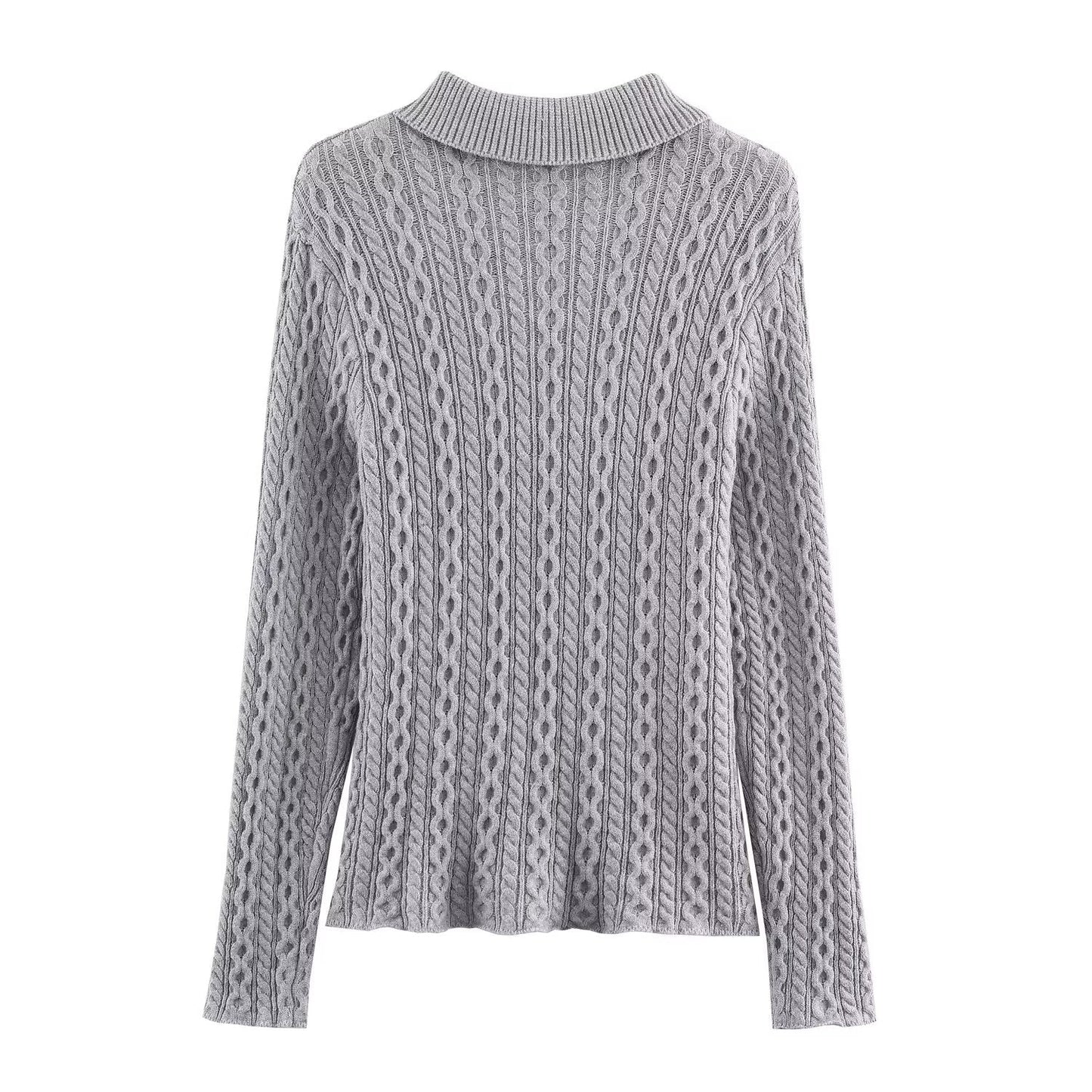 Women's jewelry collar decoration striped knitted sweater
