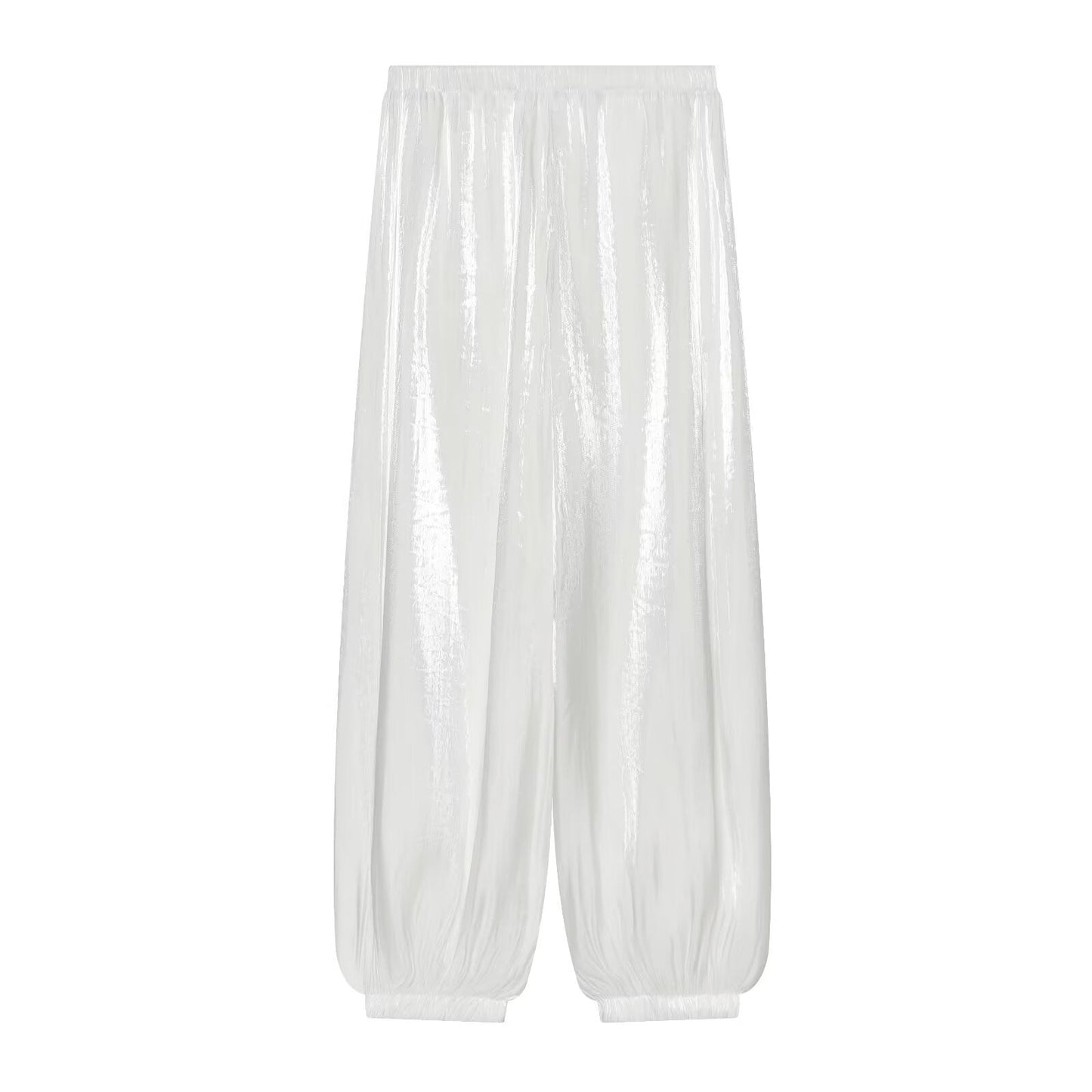 Women's comfortable pleated lantern pants