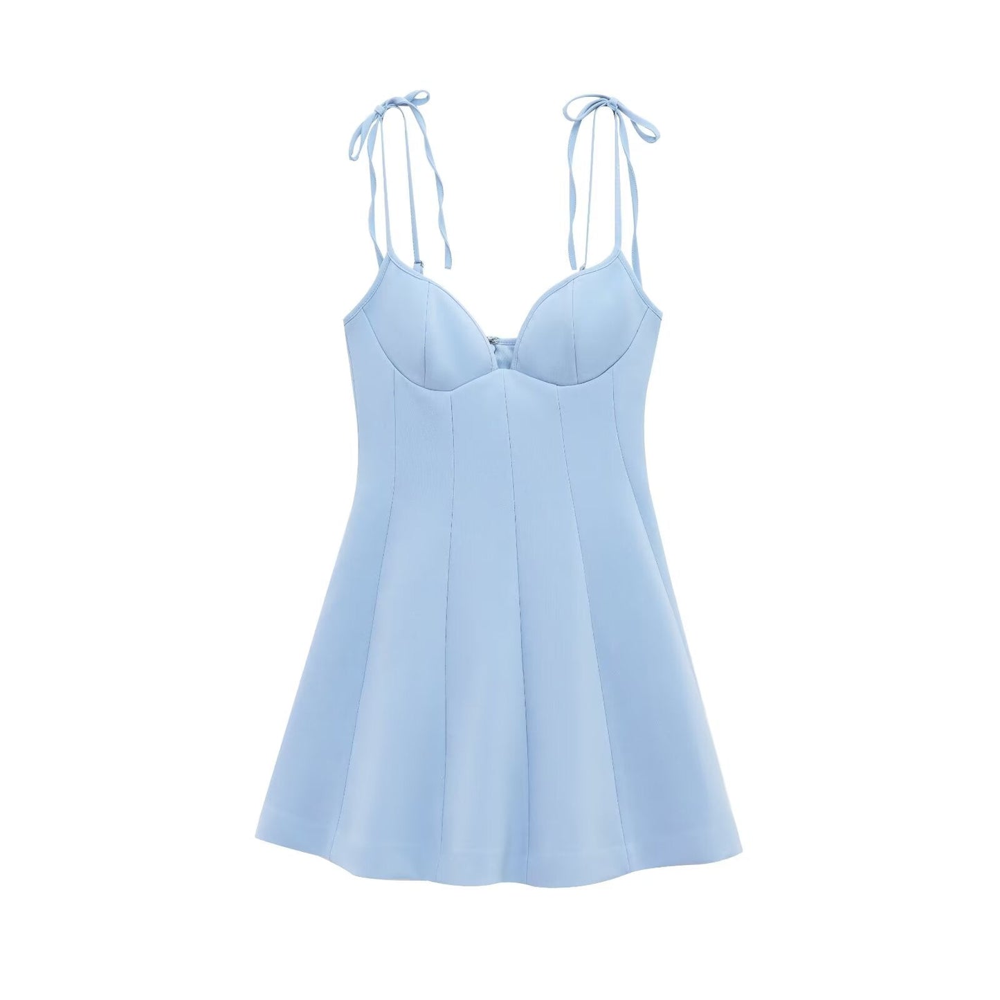 Women's summer fashion bow decoration strapless mini dress