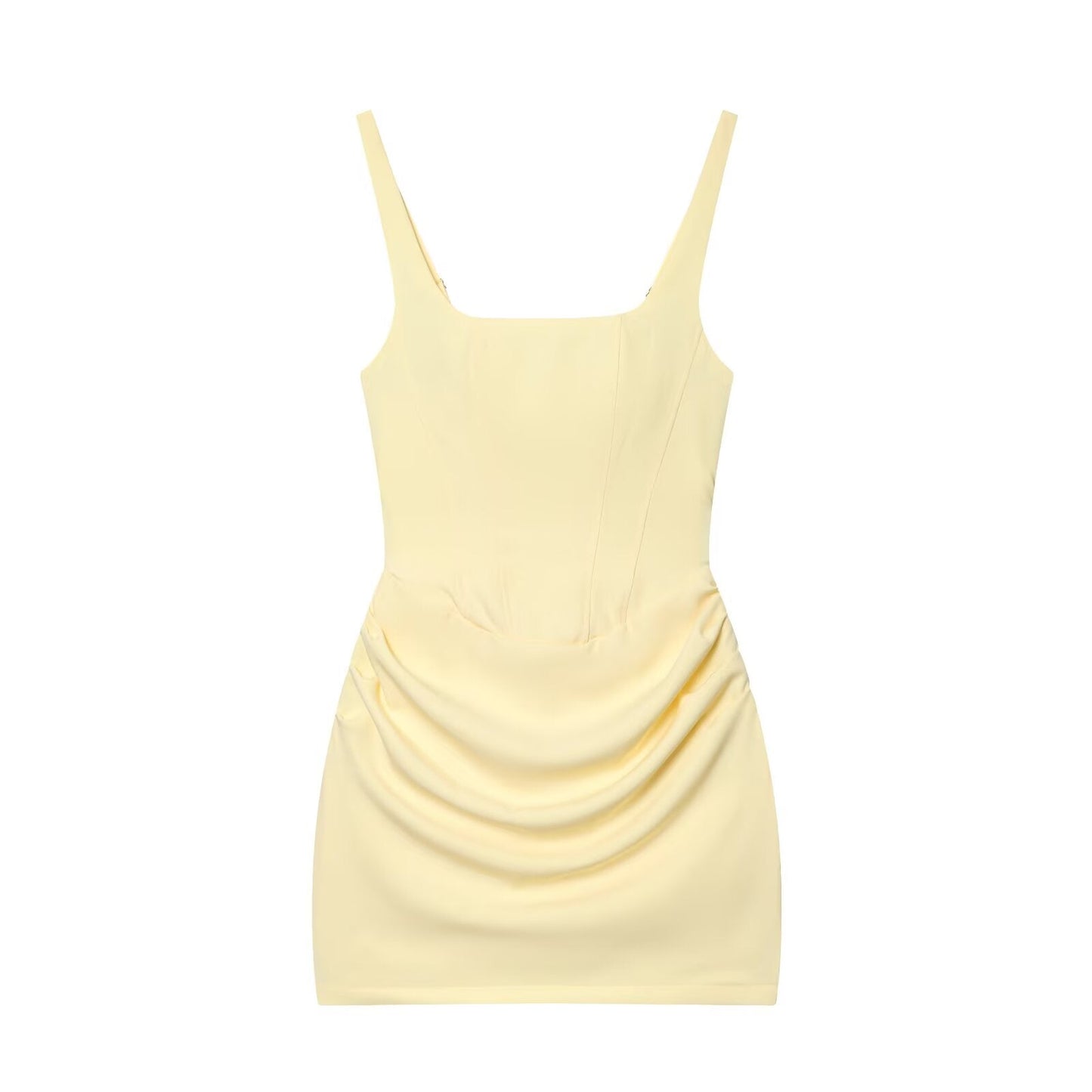 Women's sexy sleeveless hip hugging tied dress