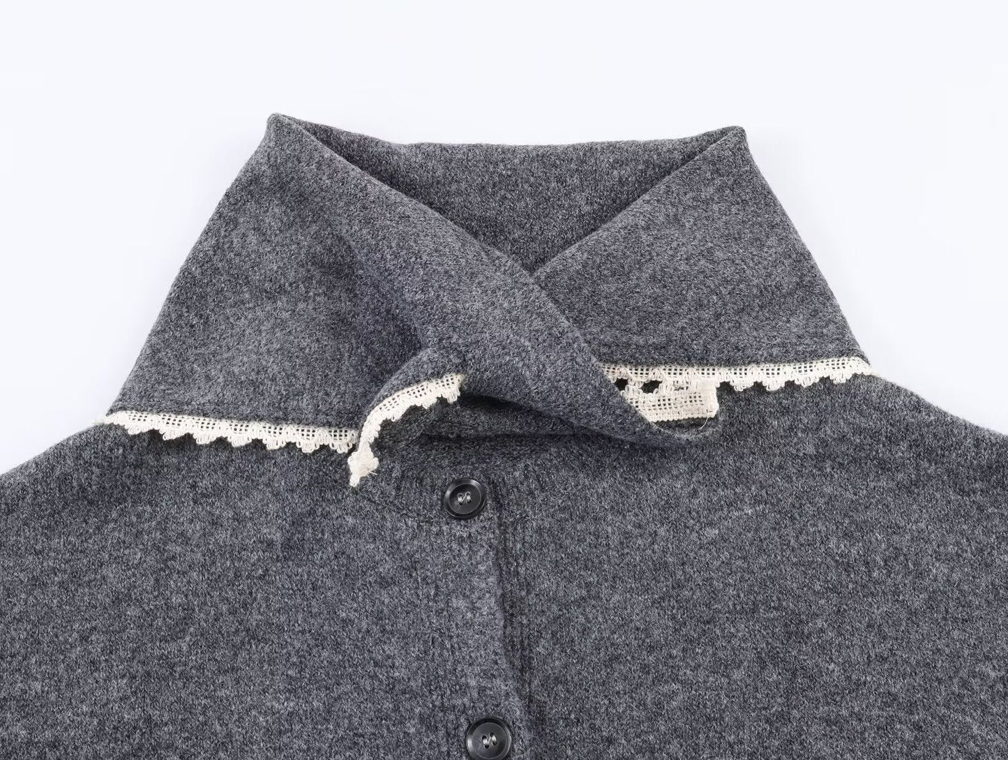Women's lace headscarf decoration knitted Coat