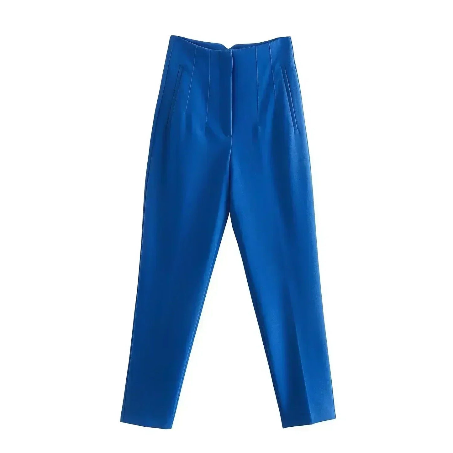 Woman Pants 2023 Chic Fashion Office Wear Pants For Women Vintage High Waist Zipper Fly Female Ankle Trousers Mujer