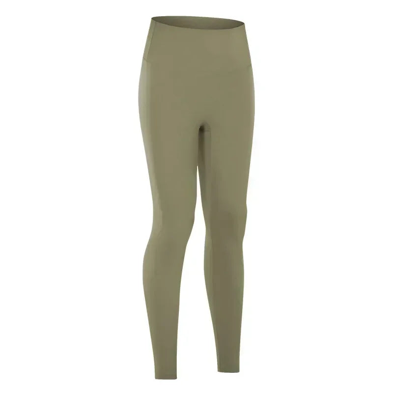 L High waist hip lift no embarrassing line yoga pants women's elastic fitness exercise nine points