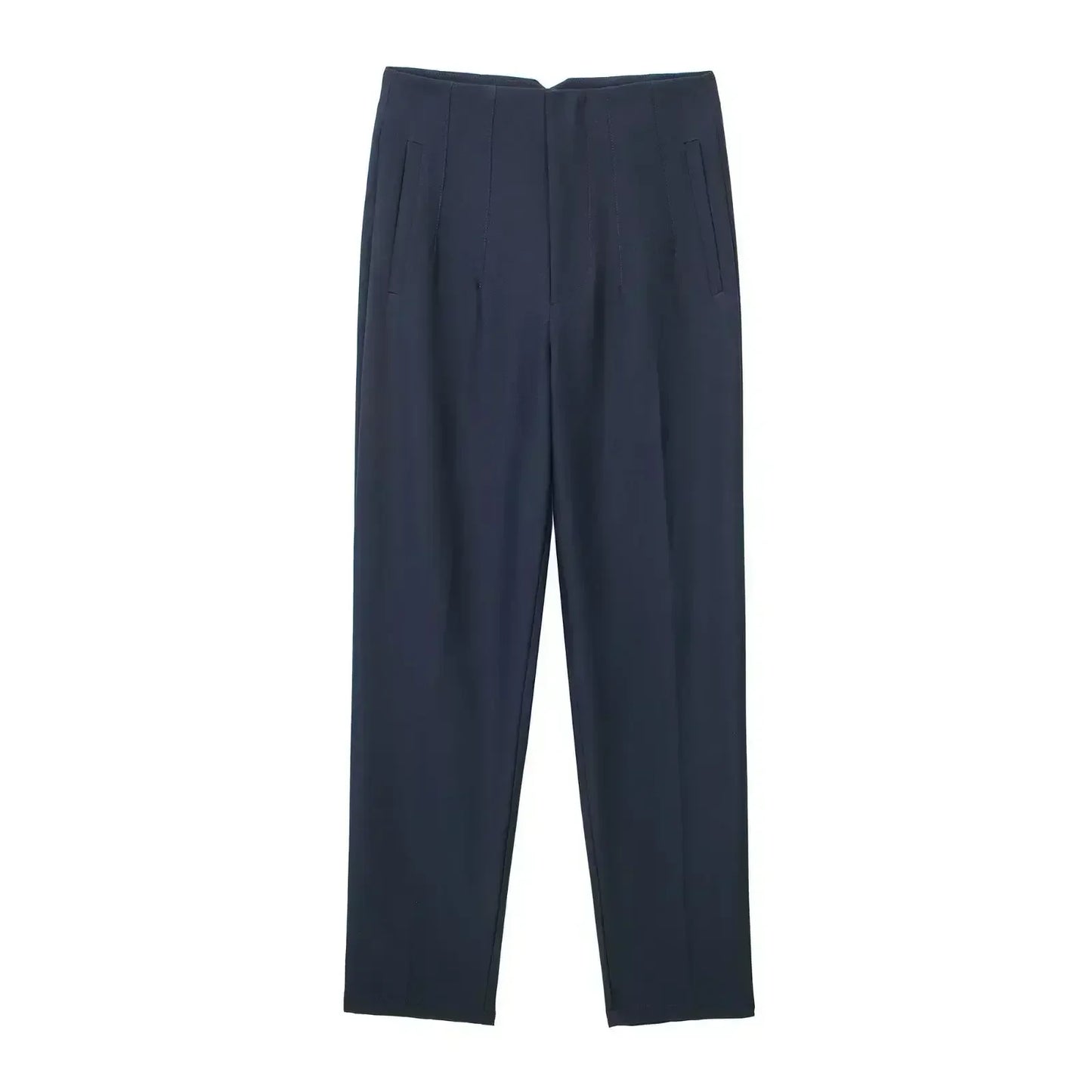 Woman Pants 2023 Chic Fashion Office Wear Pants For Women Vintage High Waist Zipper Fly Female Ankle Trousers Mujer