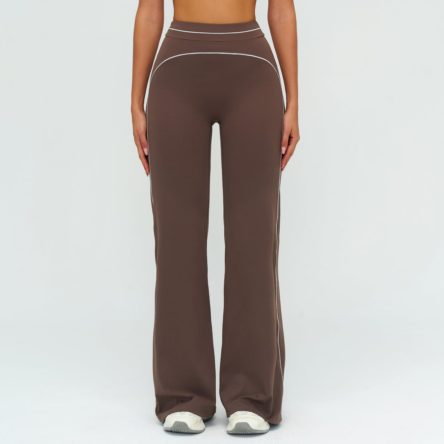 Women's new sanding wide-leg pants high waist contrast yoga pants