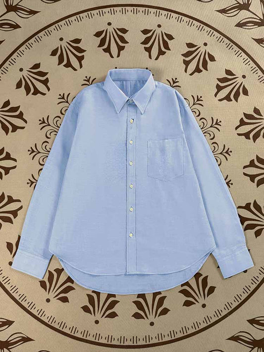 2026 Women's New Pocket Decorated Sunproof Embroidered Flax Long Sleeve Shirt