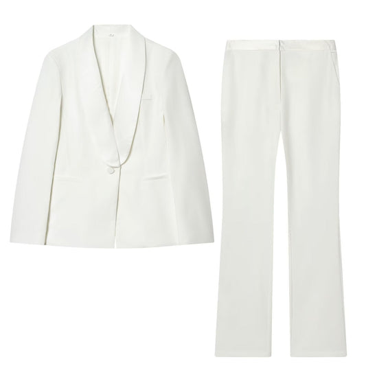 suit Women's 2 pieces casual dress collar Blazer Coat +Pants