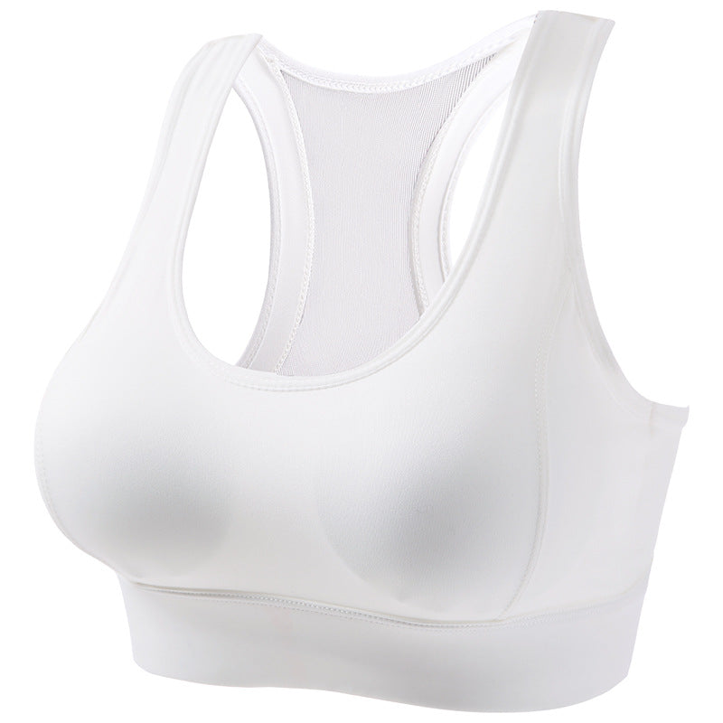 LU Sports Bra Women's Shock-proof and Sag-proof Sports Bra with High Strength, Big Breasts and Small Running Fitness Yoga Vest