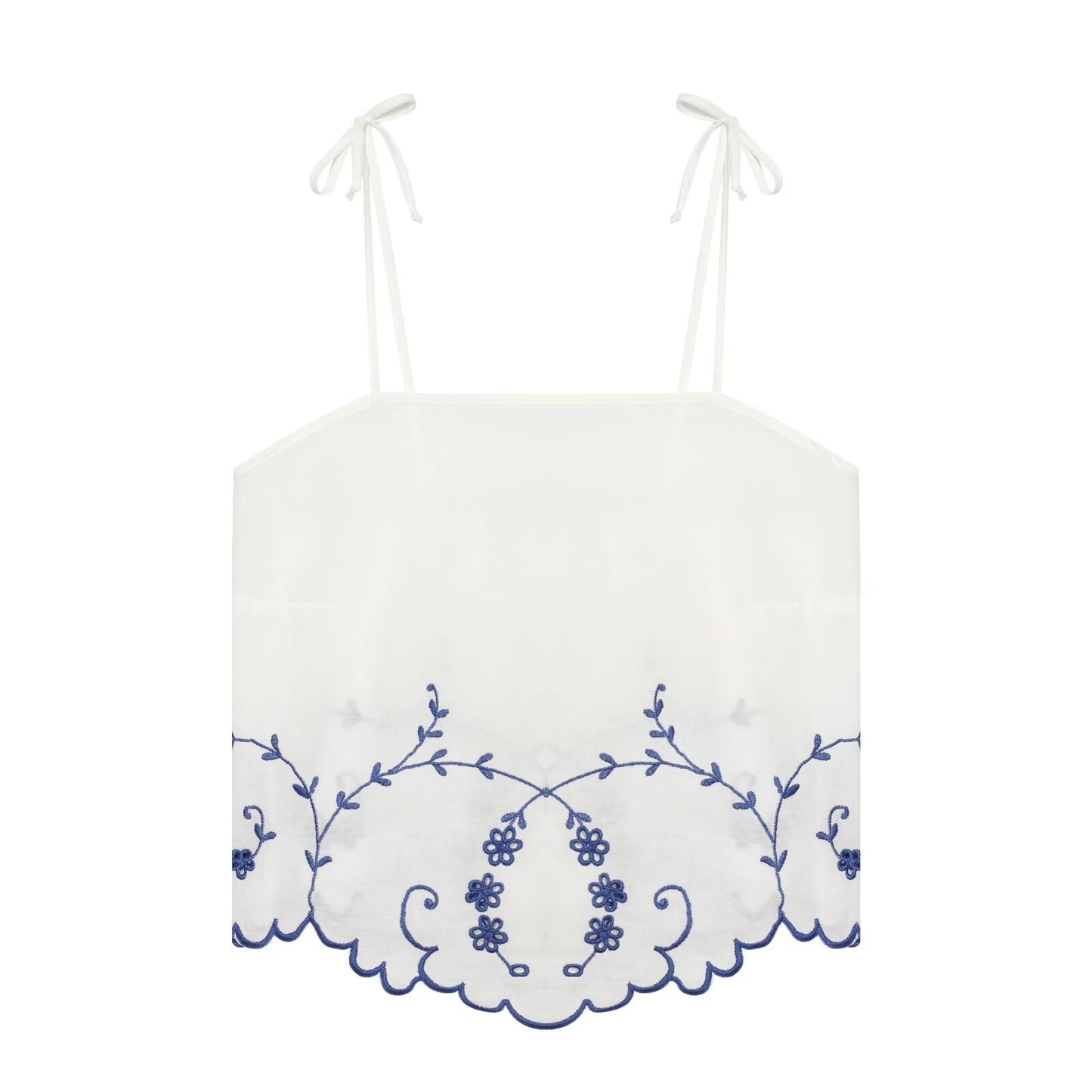 suit Women's 2 pieces linen blend embroidered top+Shorts