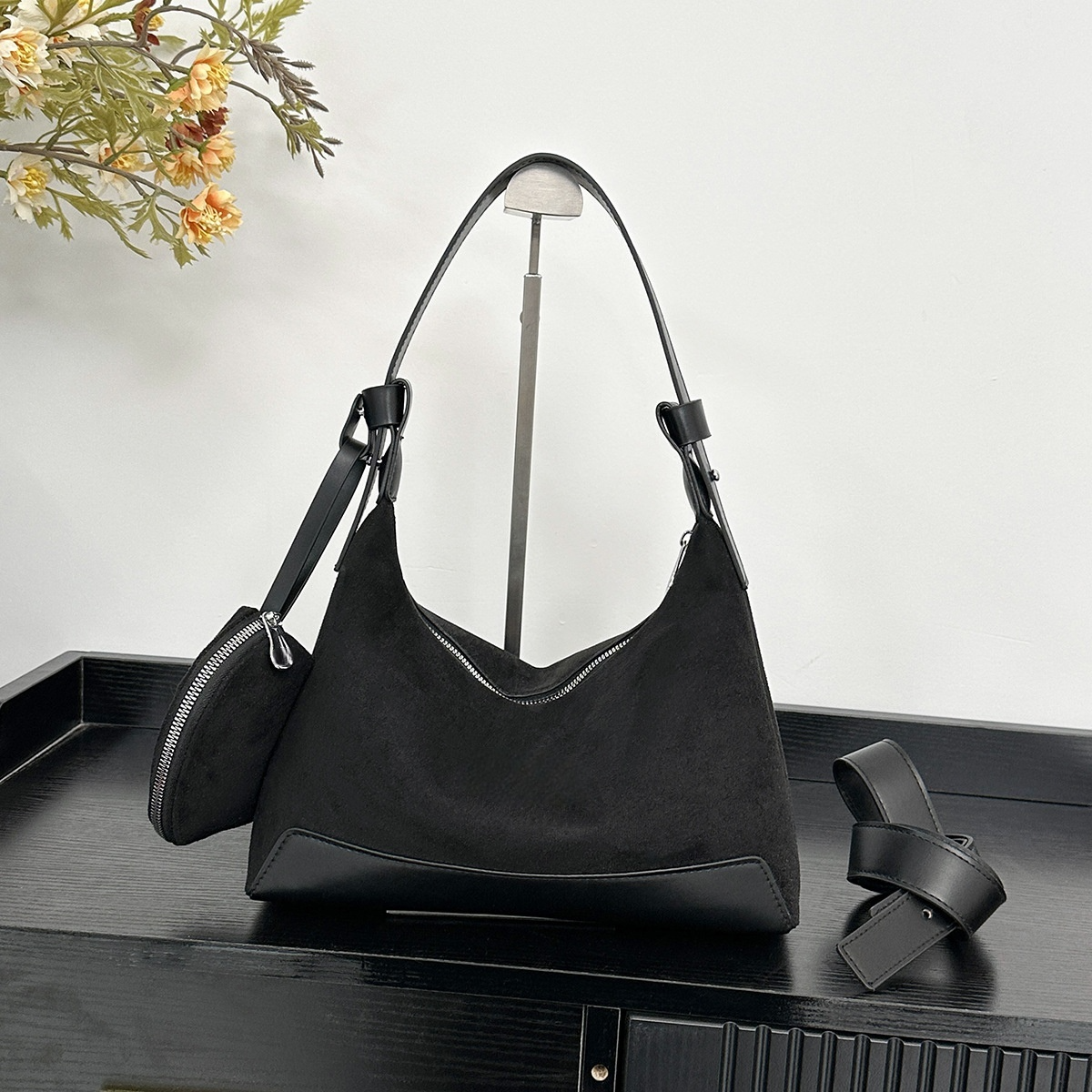 2026 women's new splicing design shoulder slung underarm bag