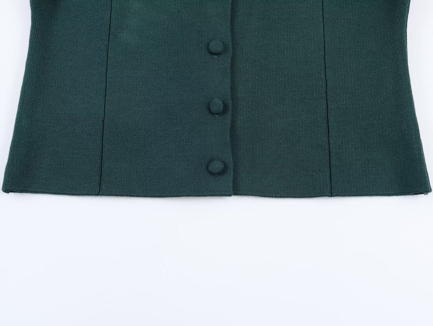 Women's bow decoration short sleeved knitted Coat