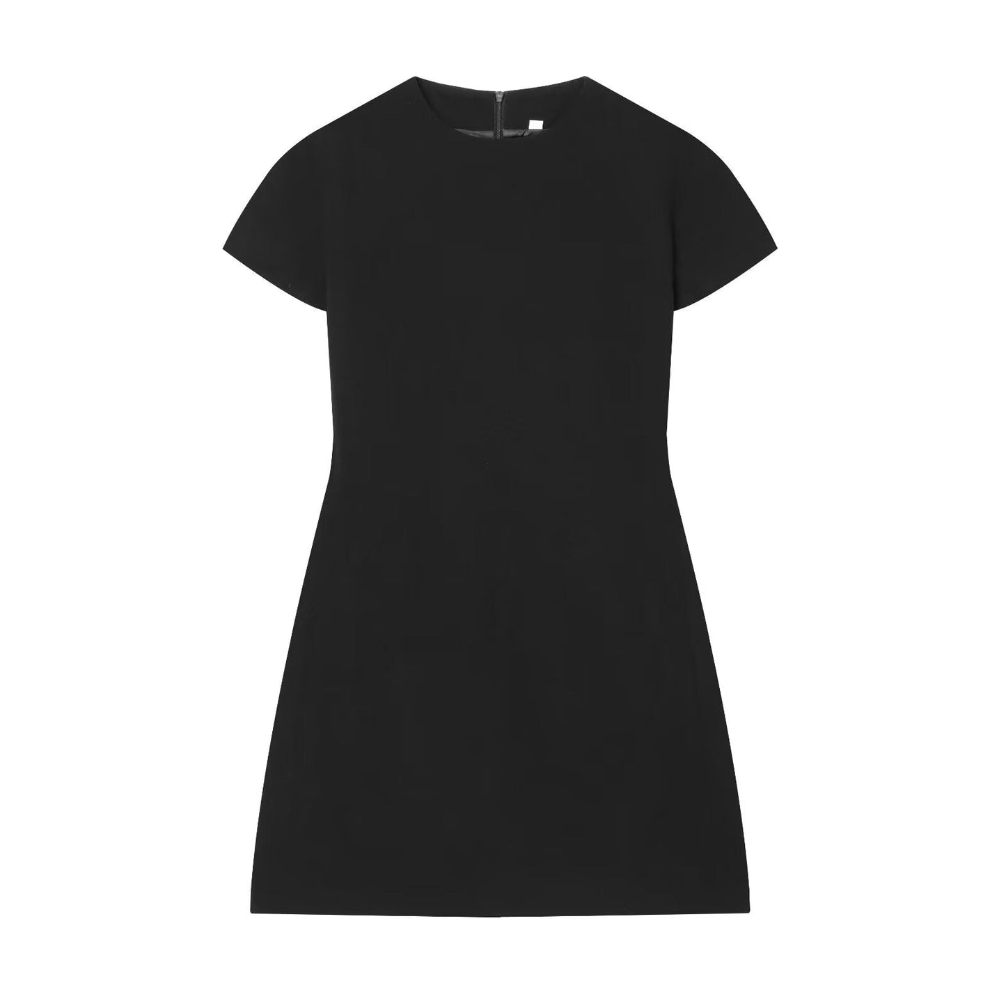 Women's slim O Neck short sleeved mini dress