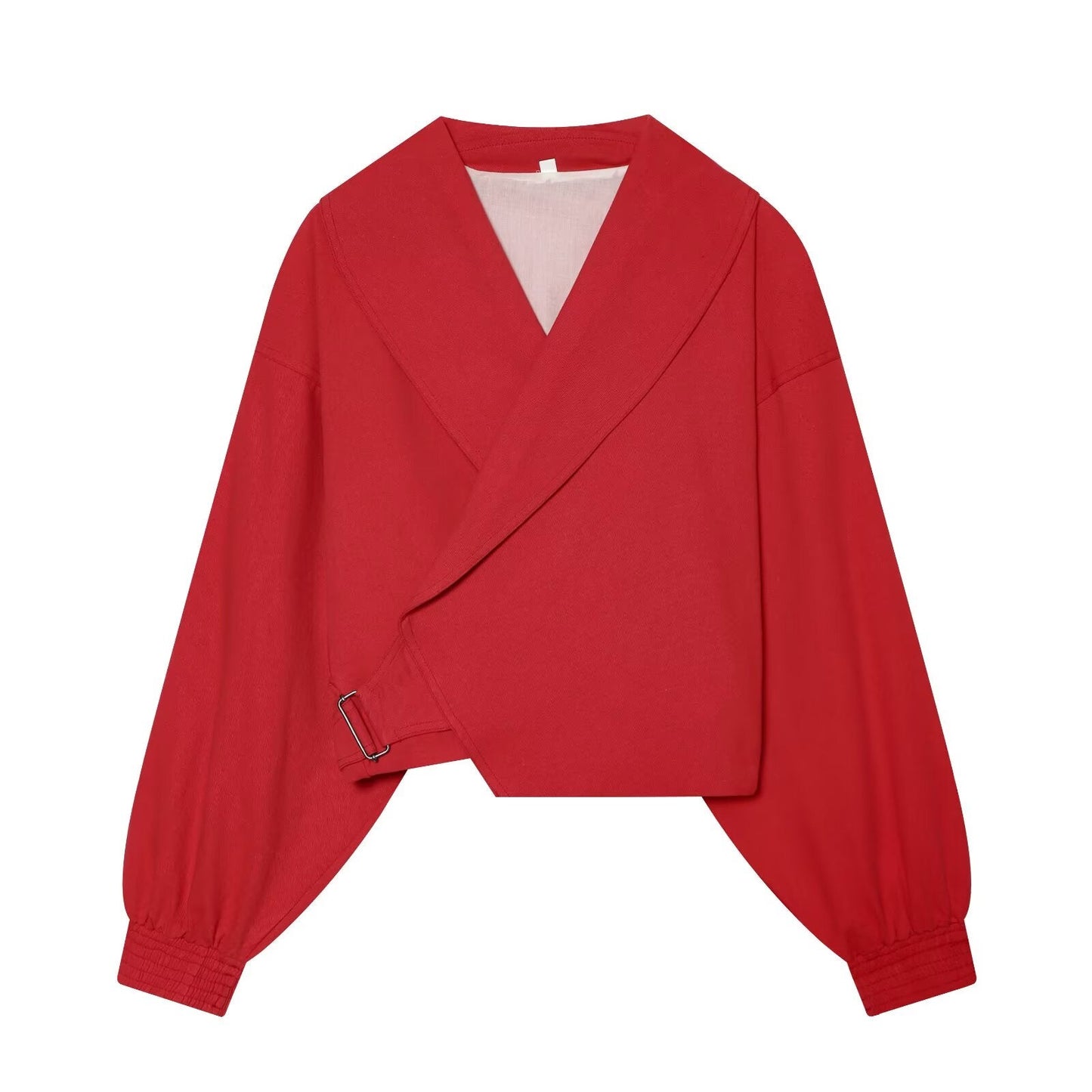 Women's buckle decorative short Coat