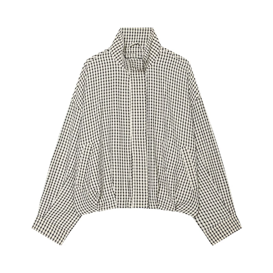 Women's casual plaid pilot jacket Coat