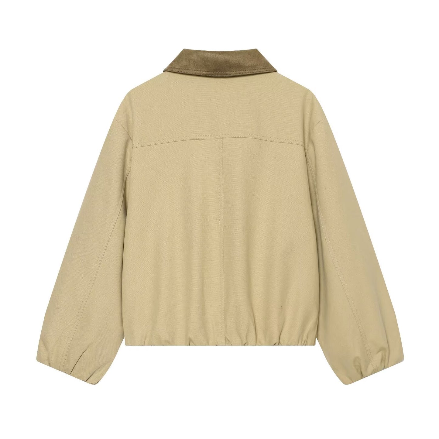 Women's patchwork lapel jacket Coat
