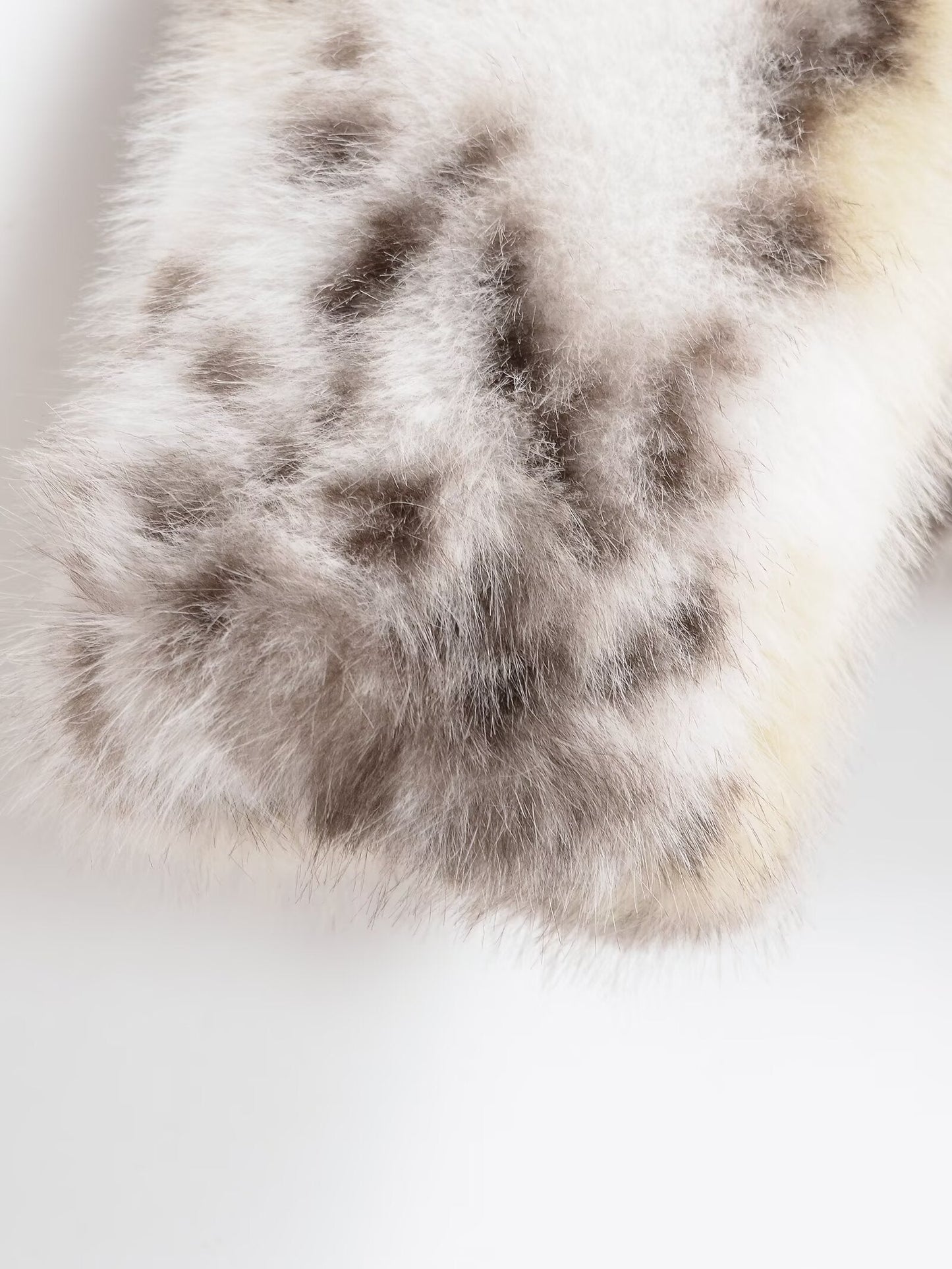 Women's warm standing collar faux fur effect Coat