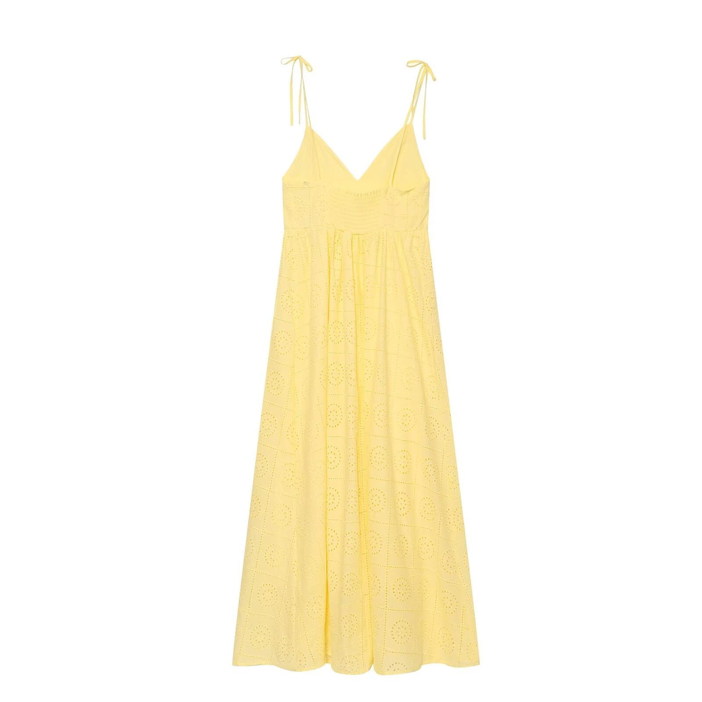 Women's hollowed out embroidered MIDI dress