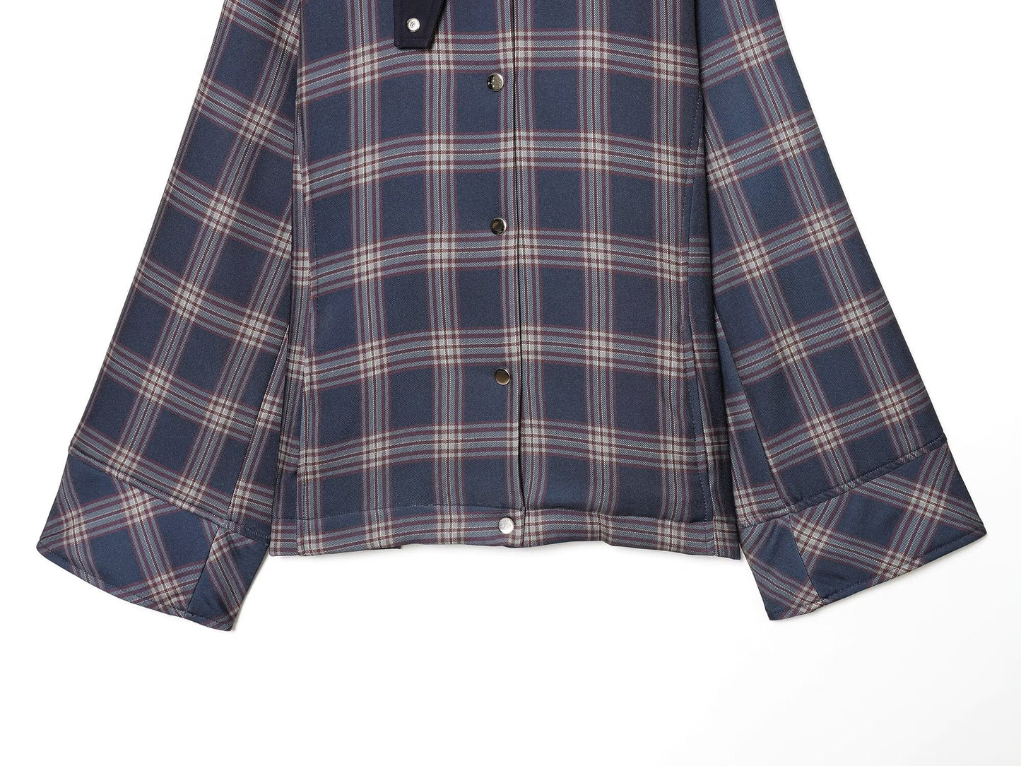 Women's loose checkered hooded cotton jacket Coat