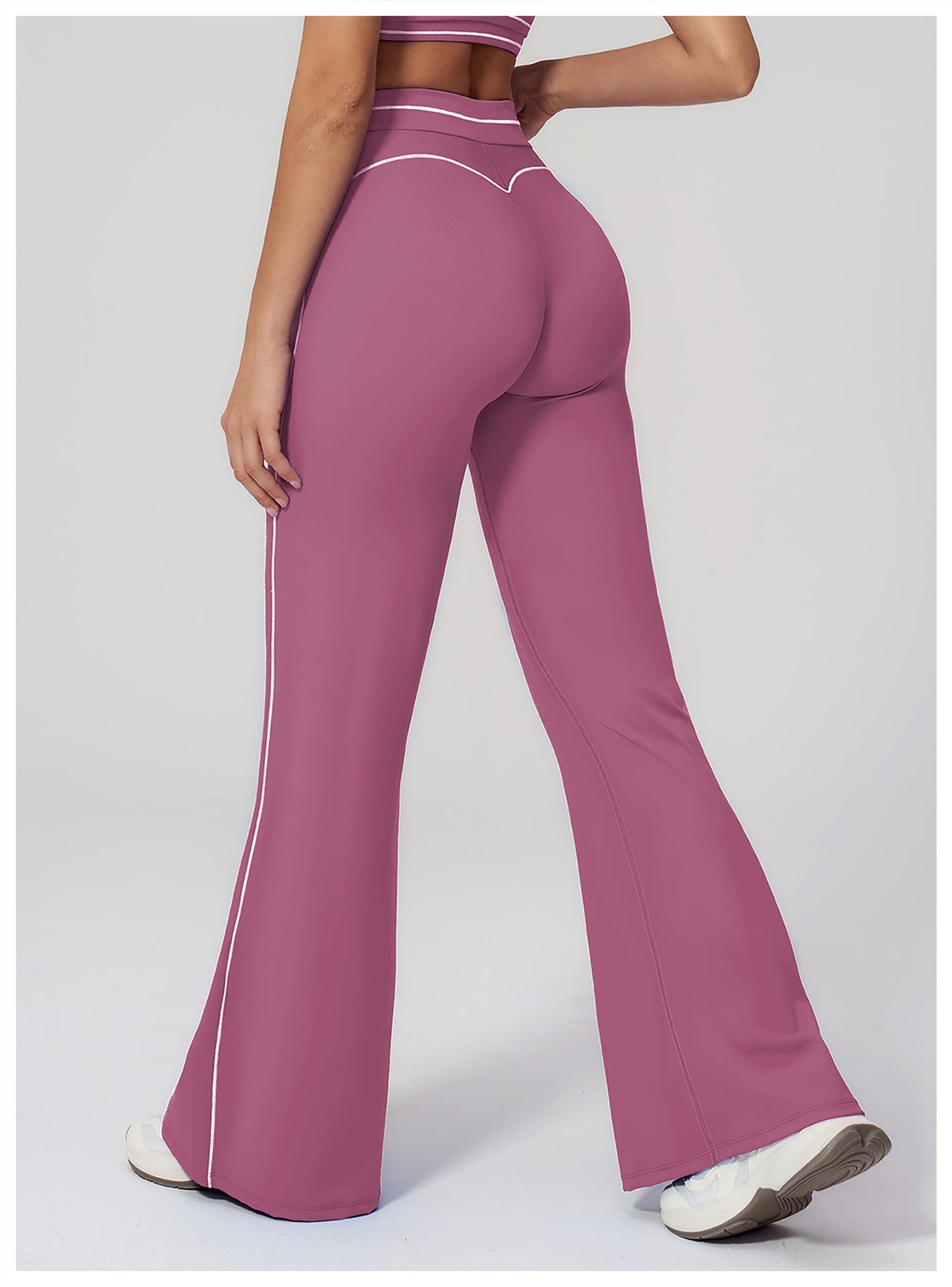 Women's new sanding wide-leg pants high waist contrast yoga pants