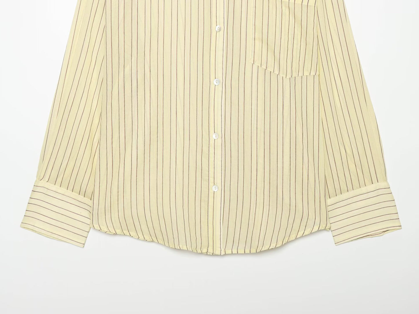 Women's loose chiffon striped shirt
