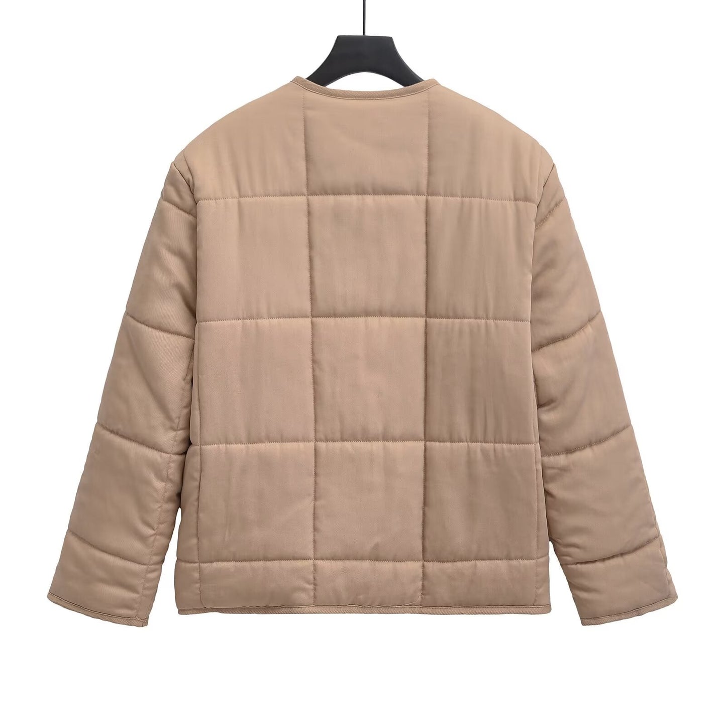Women's loose new O Neck long sleeved cotton Coat