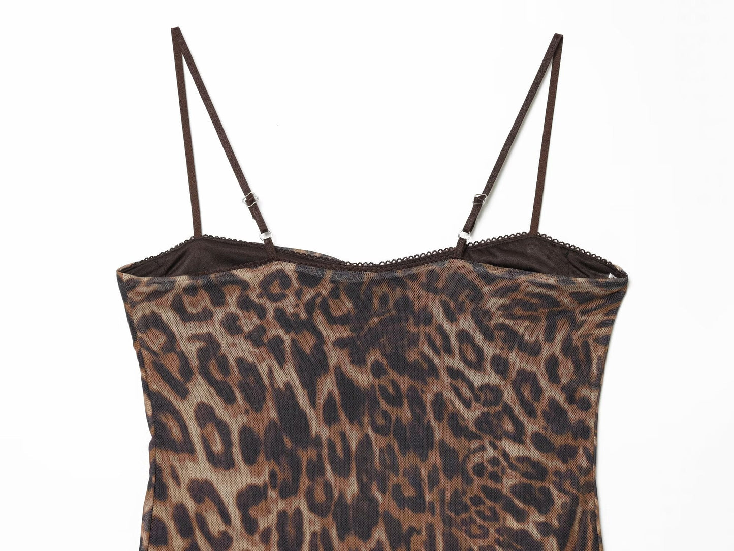Women's animal print tight corset style tulle dress