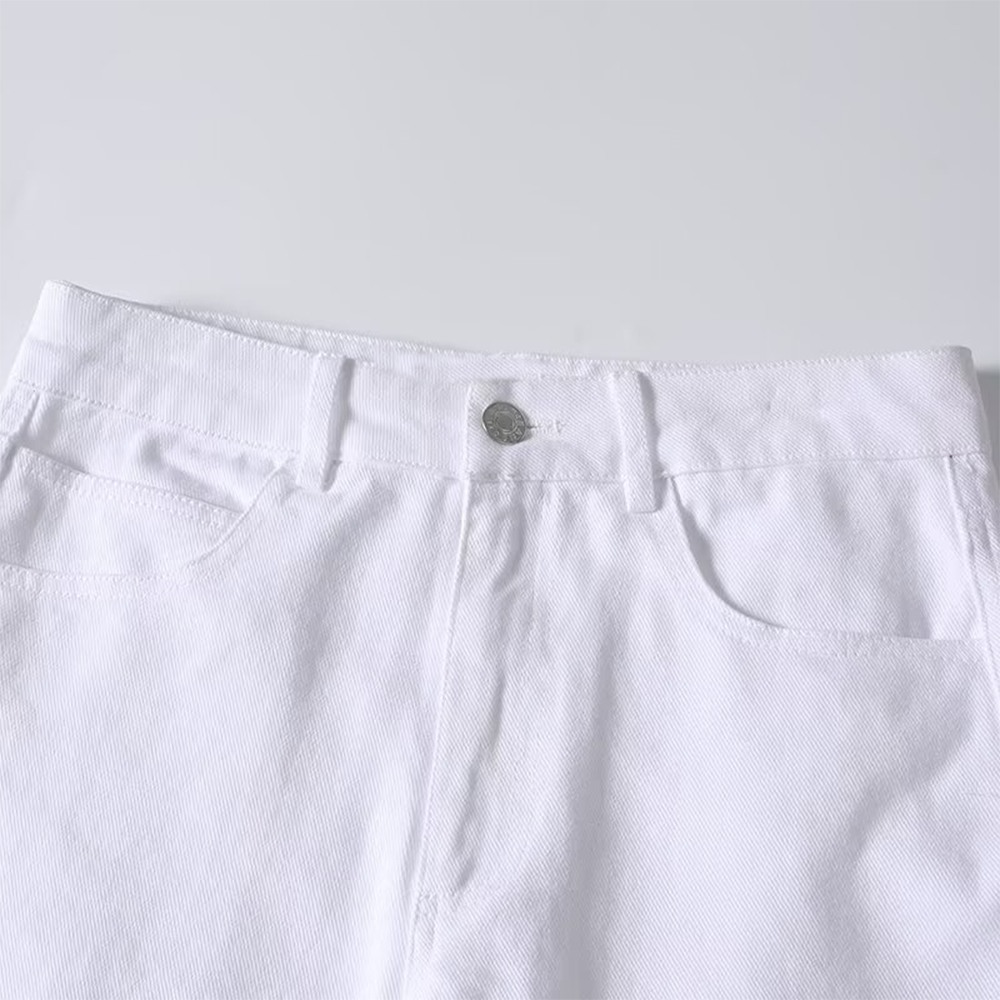 Women's casual mid waist wide leg jeans