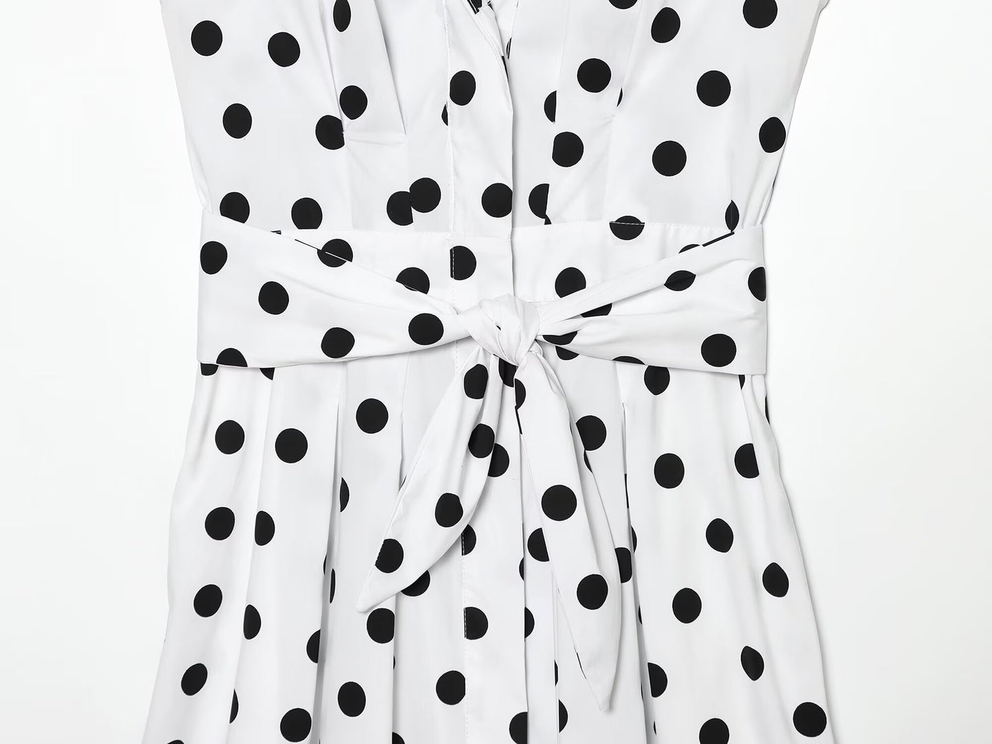Women's polka dot Poplin Midi Dress