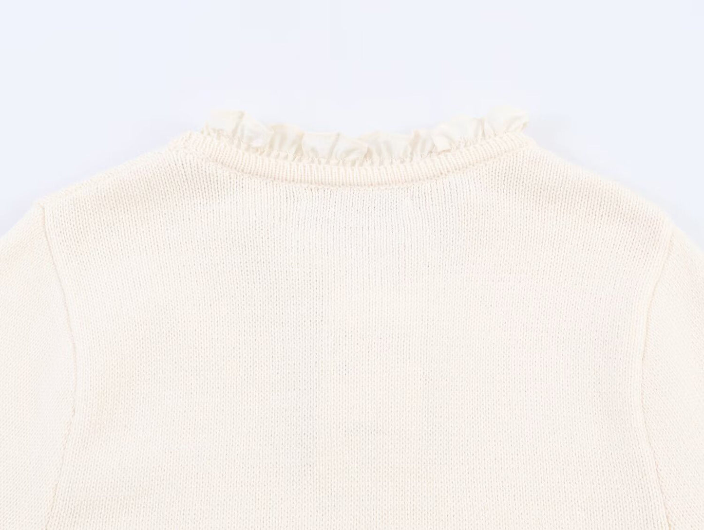 Women's O-Neck short sleeved patchwork knit shirt