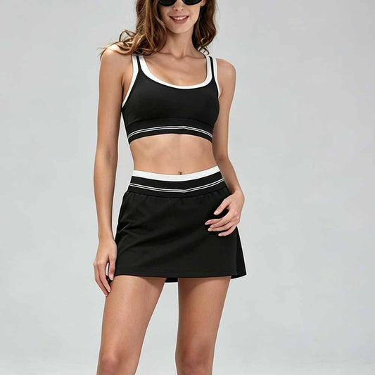 Women's new fake two-piece underwear outdoor running skirt