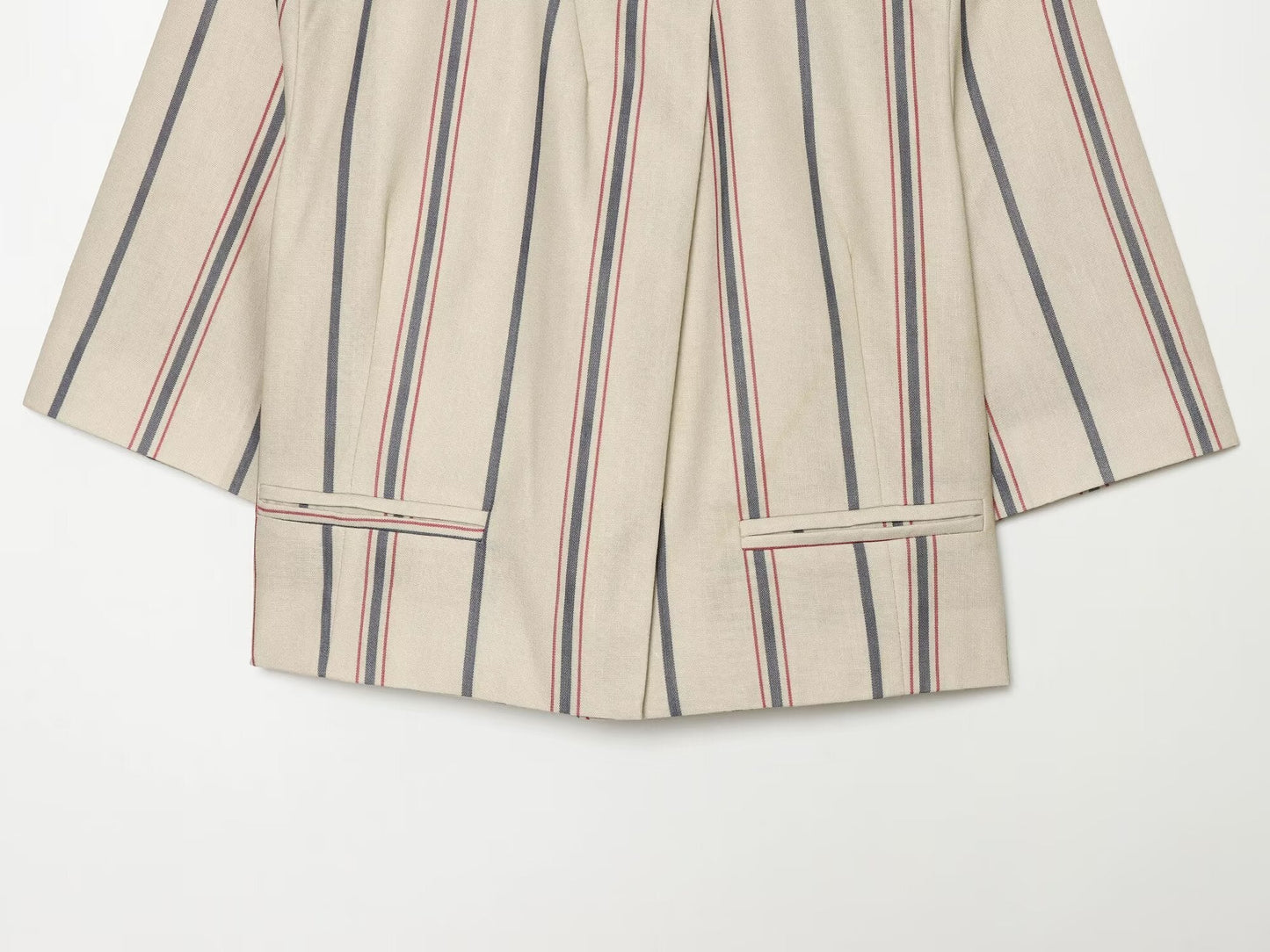suit Women's 2 pieces short striped Blazer Coat +Pants