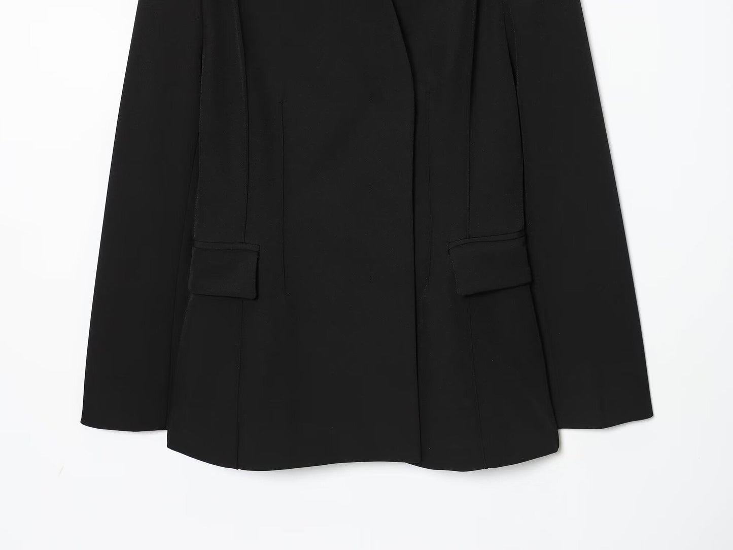 Women's 2025 new fashion black slim stand collar suit jacket+Pants suit