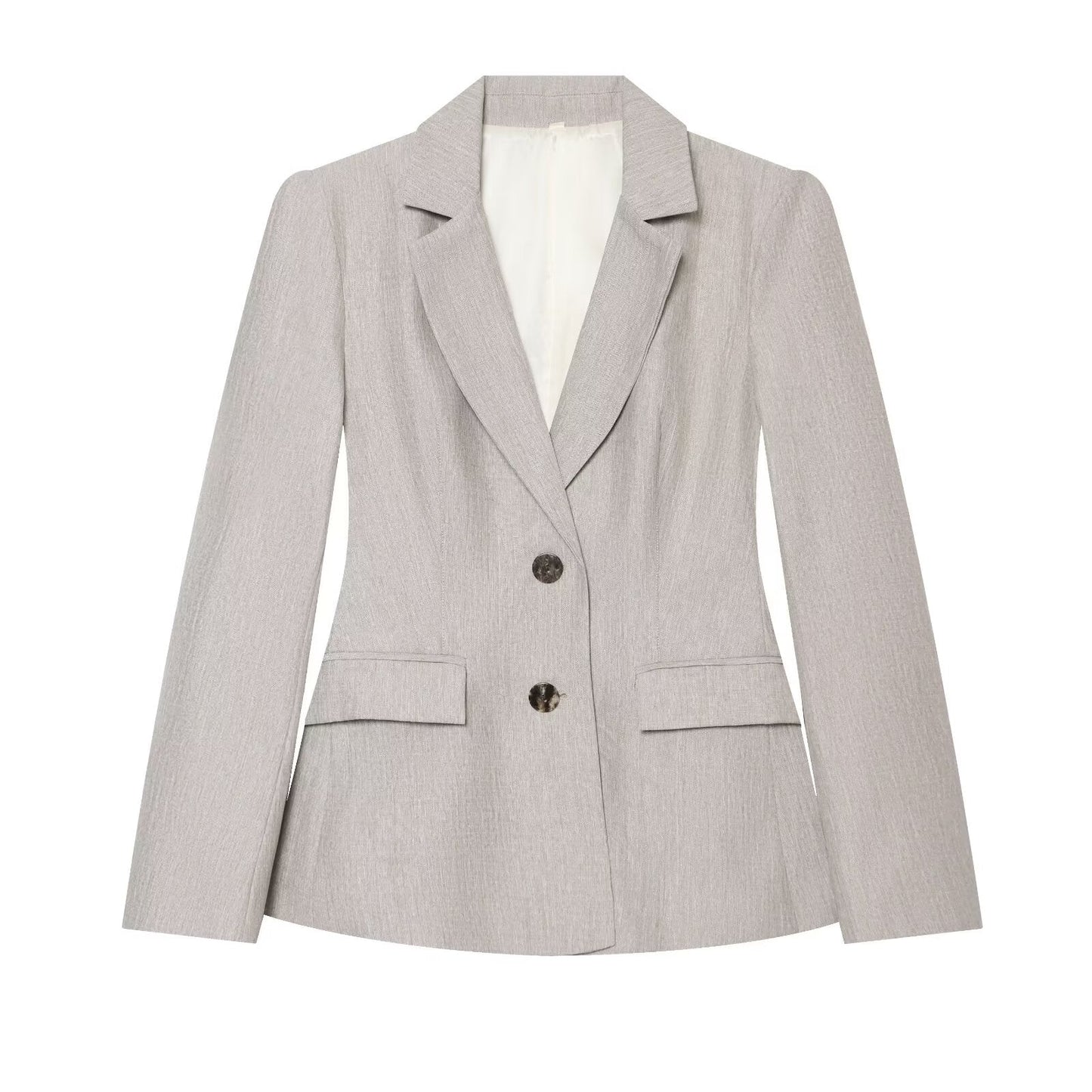 set woman 2 pieces casual linen blend pleated Blazer Coat +Pants