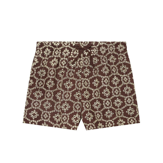 Women's hollow embroidery casual shorts