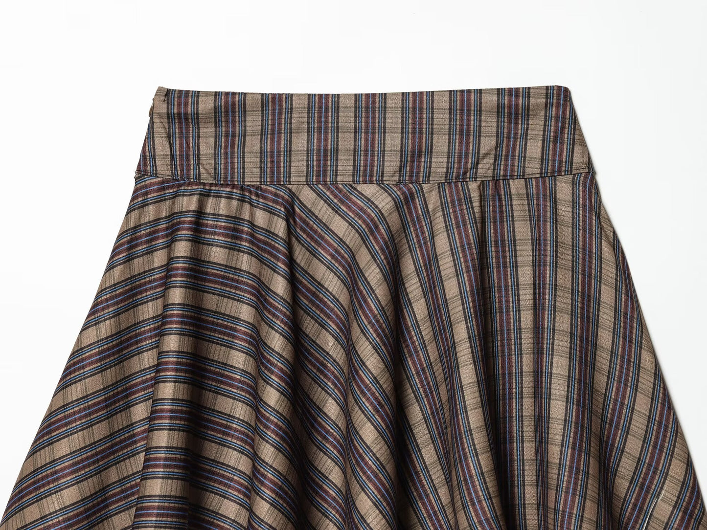 Women's straps decorative casual plaid mini skirt