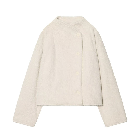 Women's long sleeved fleece jacket Coat