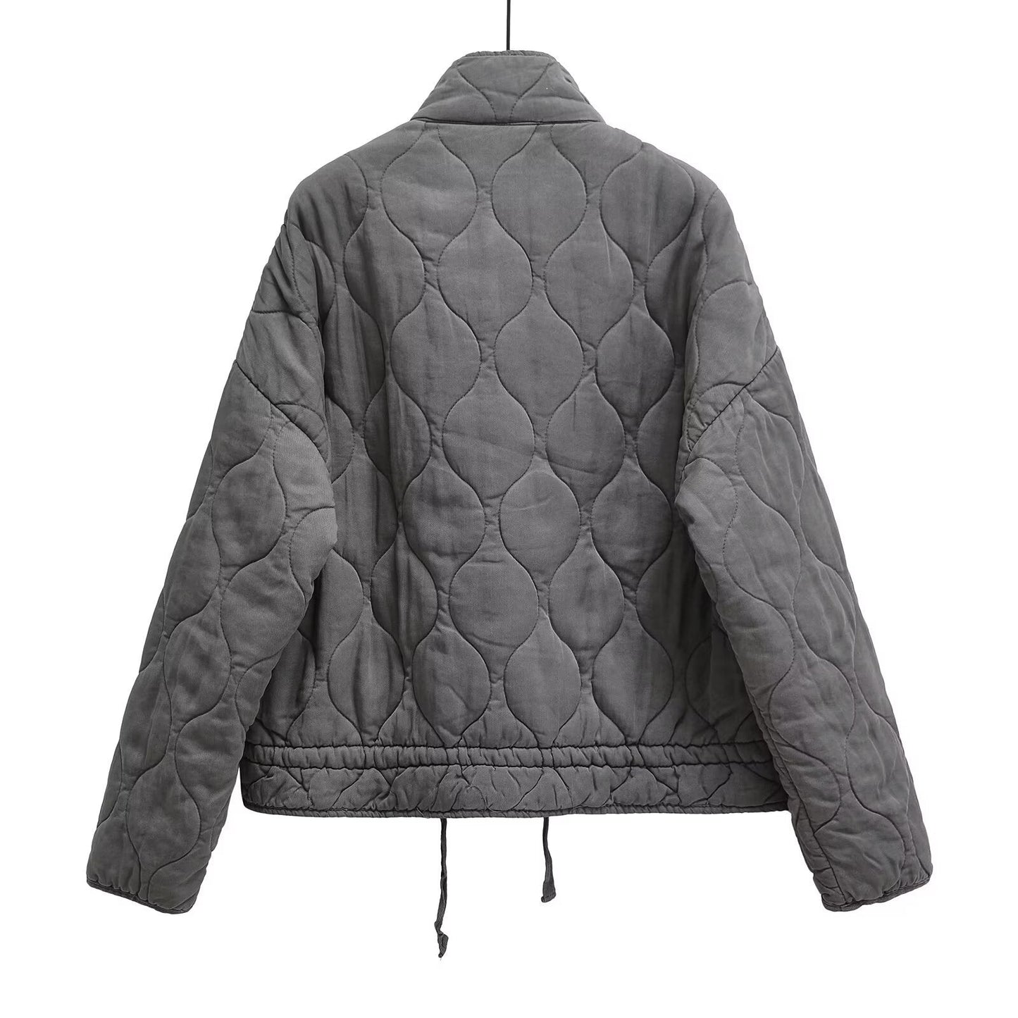 Women's loose standing collar warm cotton Coat