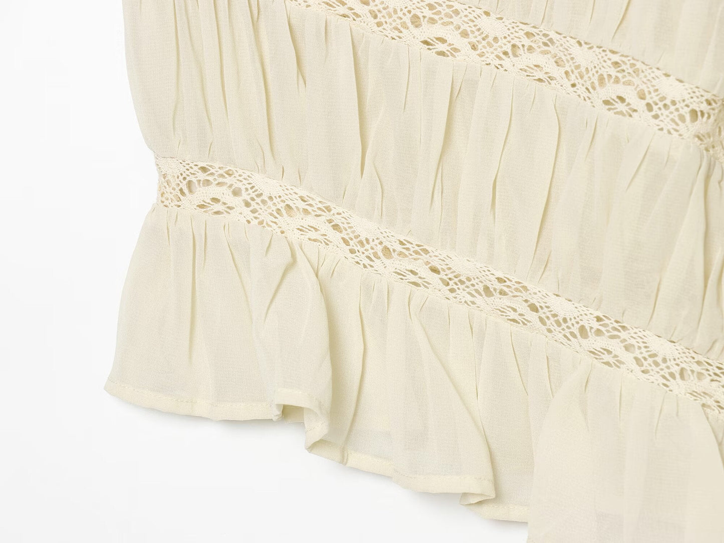 Women's pleated asymmetrical suspender top