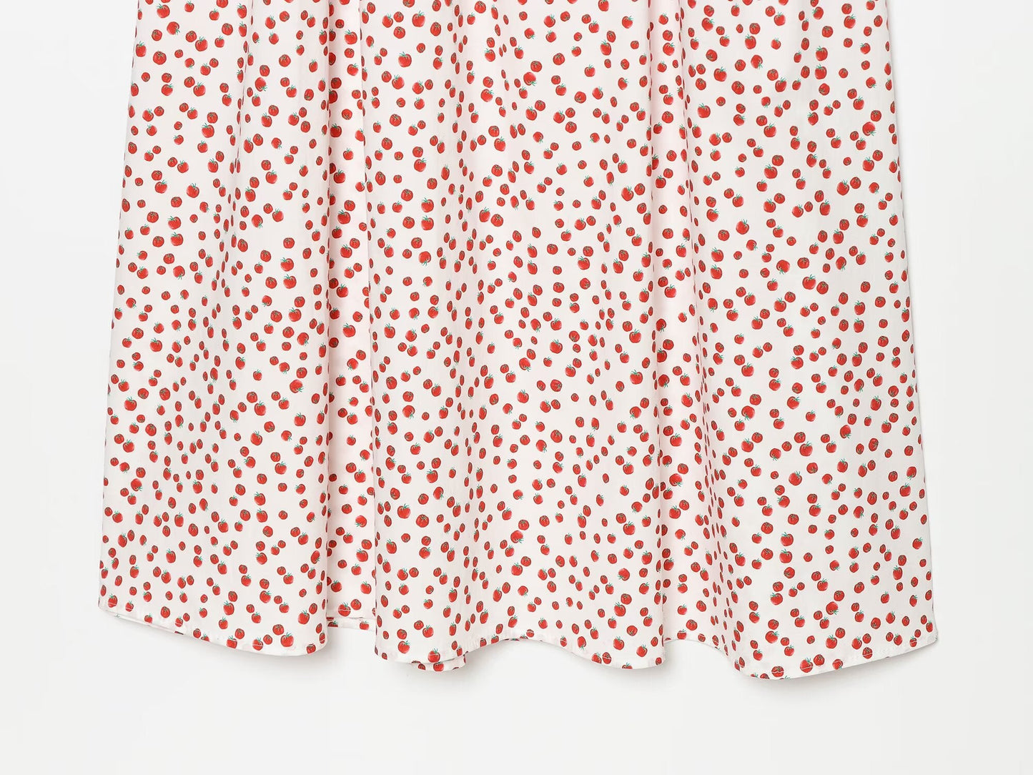Women's printed poplin suspender dress