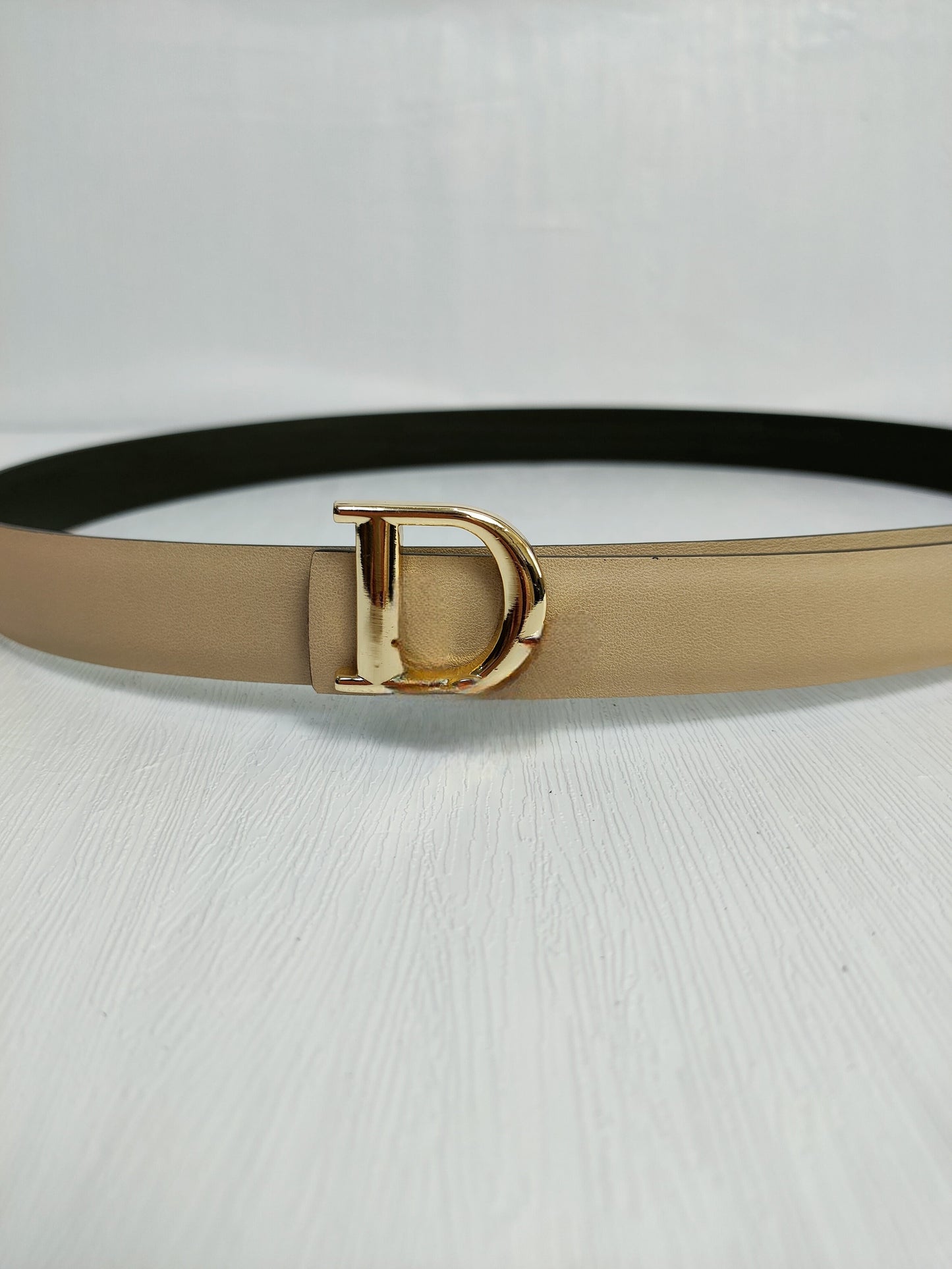 Women's New Fashion Joker Alloy Accessories Smooth Buckle Design Belt Belt with A Box