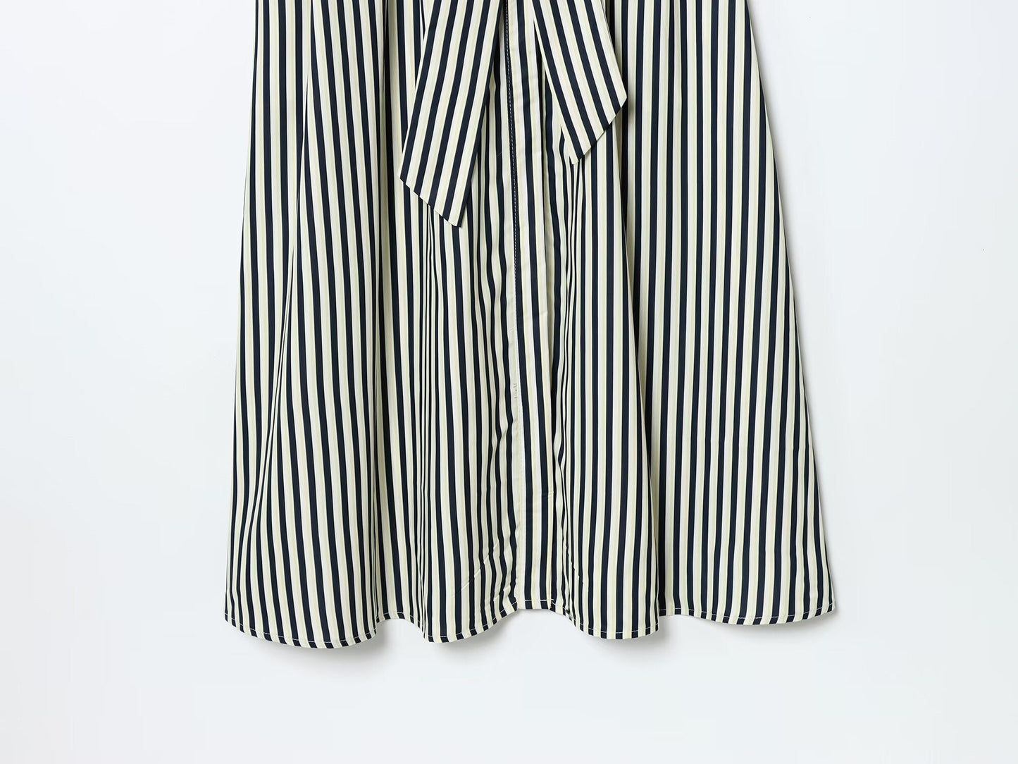 Women's with Belt shirt style poplin striped dress