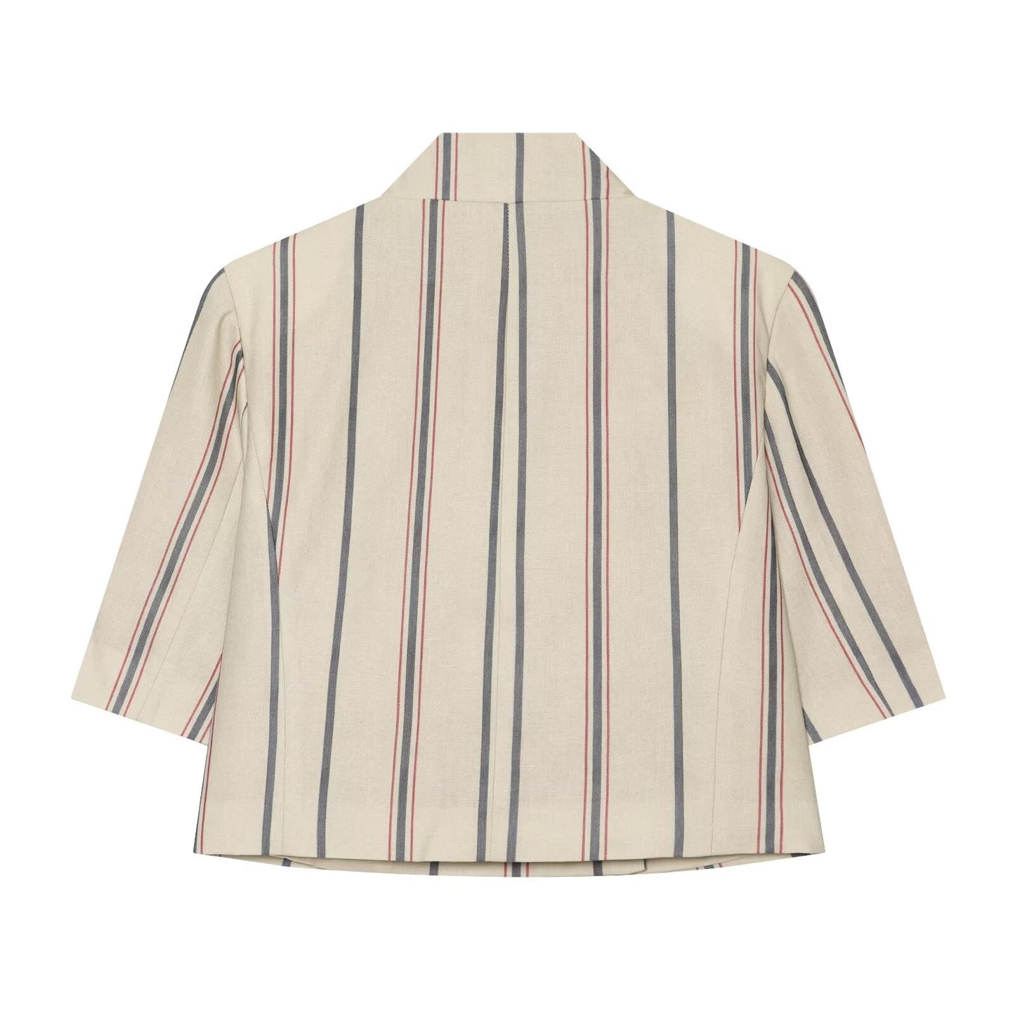 suit Women's 2 pieces short striped Blazer Coat +Pants