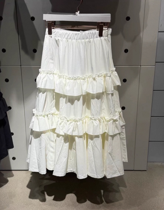 2026 women's new casual lace design long skirt