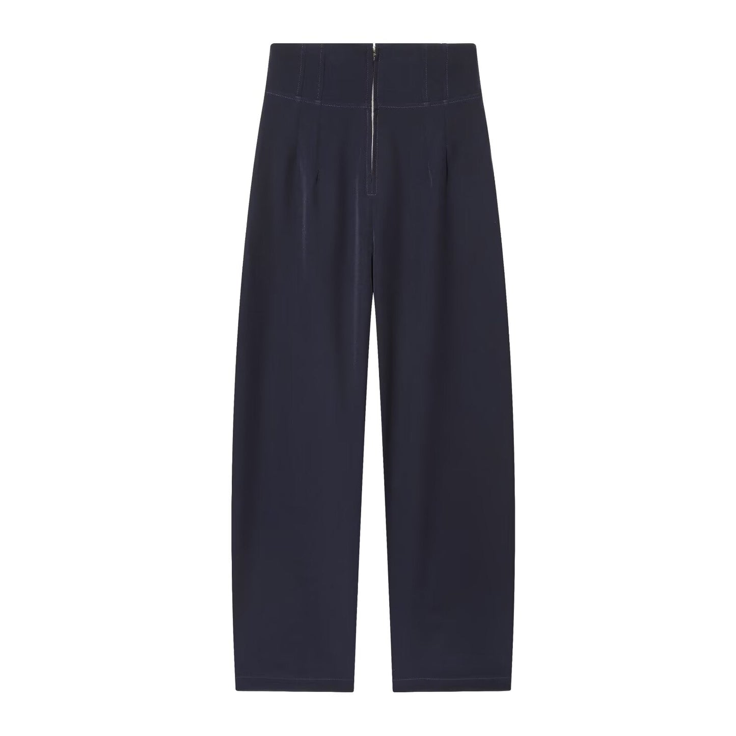 Women's new fashion comfortable loose high waisted zipper pants