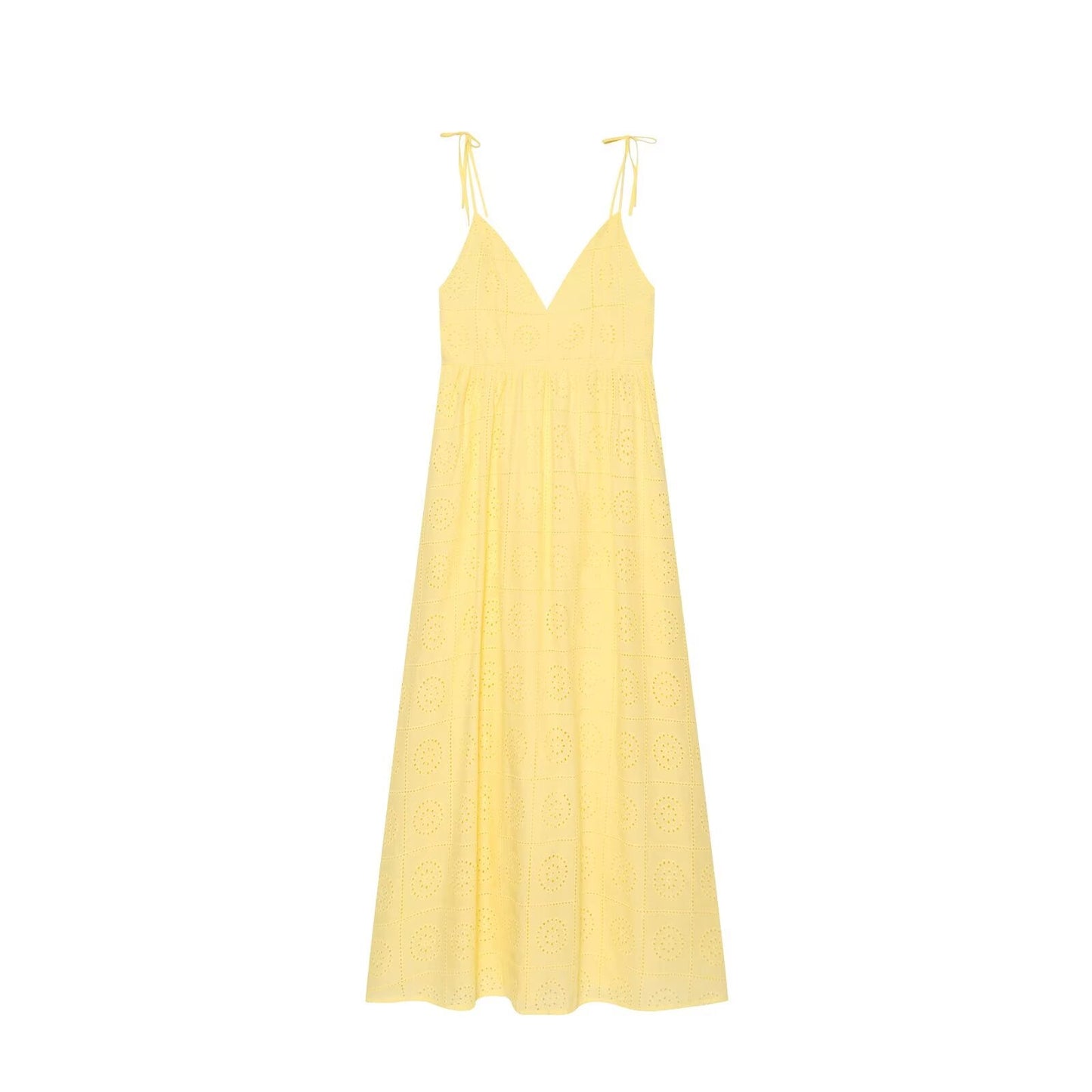 Women's hollowed out embroidered MIDI dress