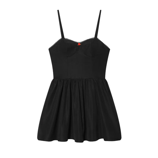 Women's strapless suspender puffy dress