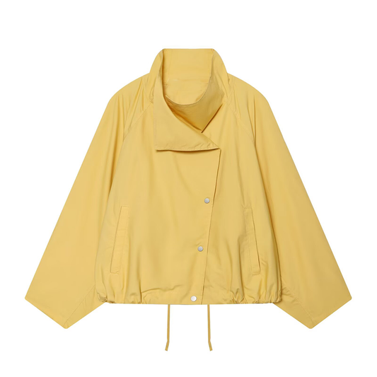Women's side open collar pilot jacket Coat